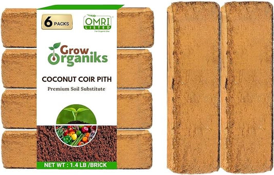 Grow Organiks Coco Coir Brick, 1.4LBS OMRI